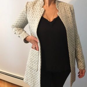 HANDM PRINTED LONG BLAZER